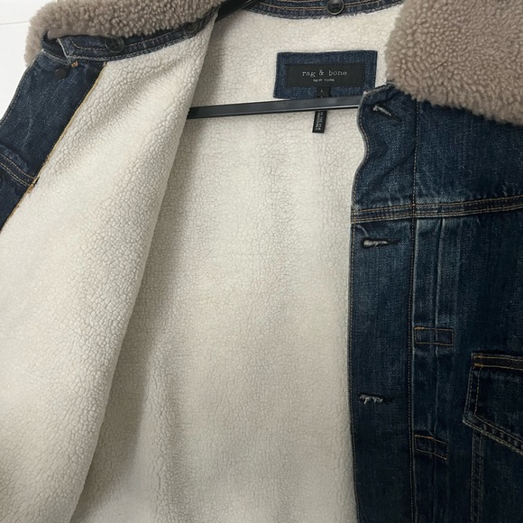 Sherpa lined jean bomber jacket - Picture 6 of 6